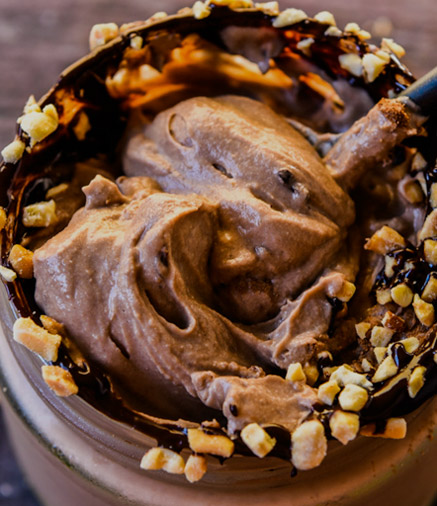 High Protein Chocolate and Peanut Butter Mousse