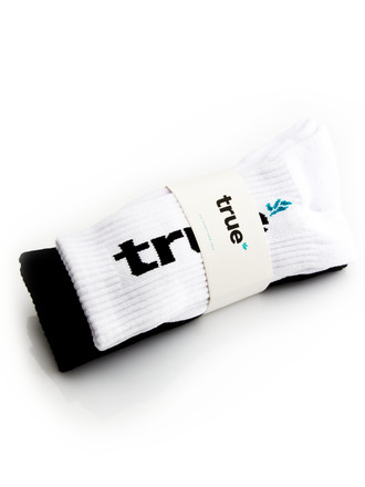 Signature Sports Crew Socks (Pair) - Black/White