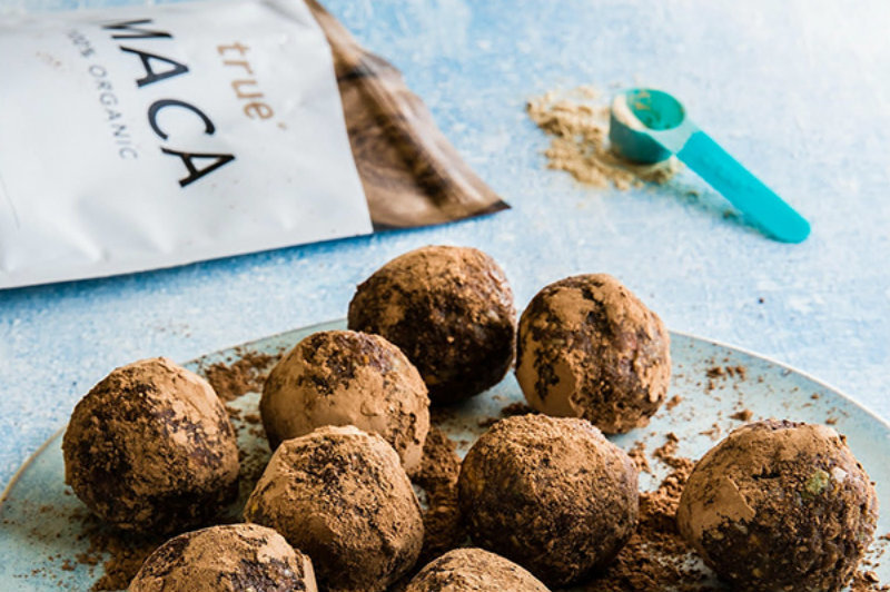 Vegan Chocolate Maca Bliss Balls