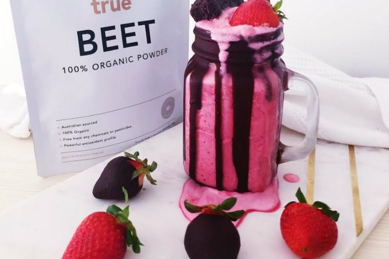 Strawberries and Cream Protein Smoothie
