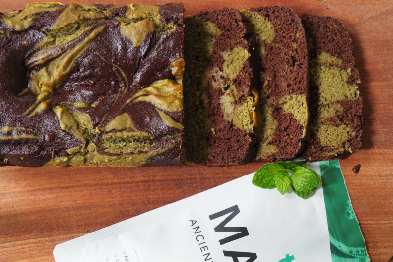 Matcha & Chocolate Marble Banana Bread