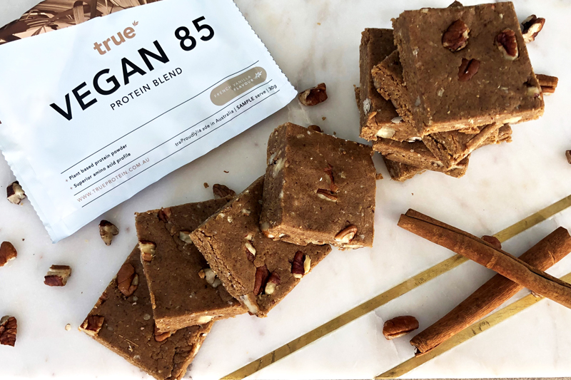 Cinnamon Pecan Protein Squares