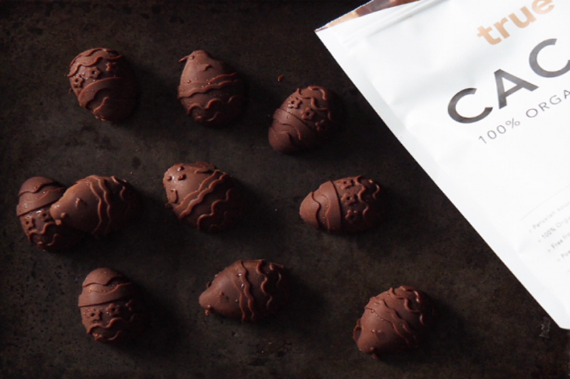 Tahini Caramel-filled Easter Eggs