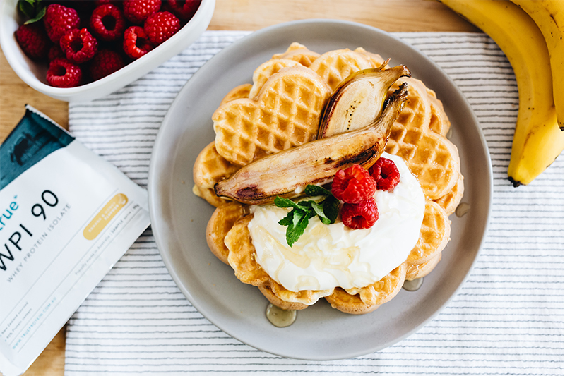 Banana and Honey Waffles