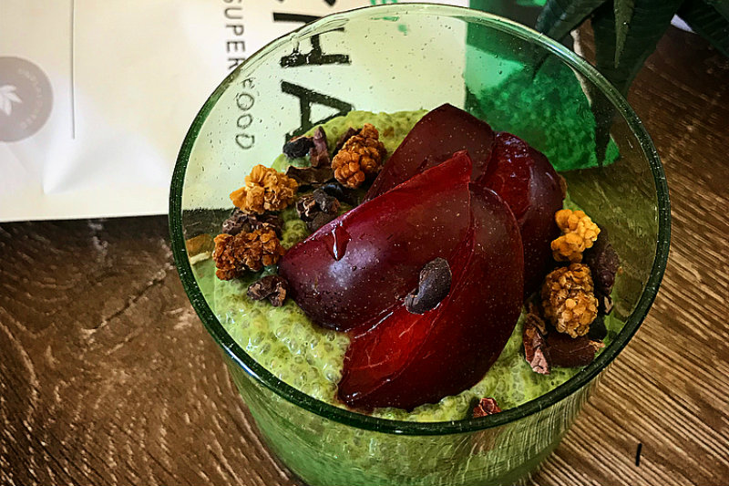 Matcha & White Mulberry Chia Pudding 