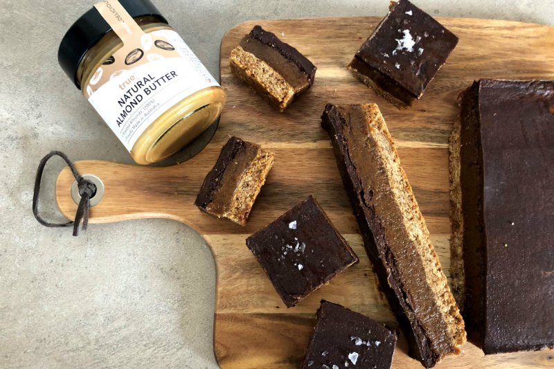 Vegan Salted Caramel Slice