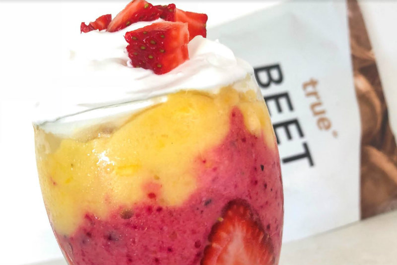 Layered Chia Pudding With Beetroot 