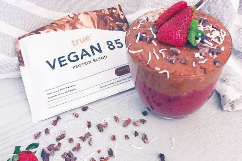 Choc Berry Chia Pudding 