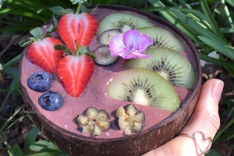 Açaí Cacao Smoothie Bowl for Two