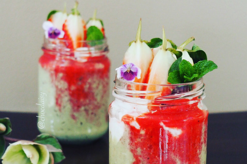 Matcha Bircher with Teff for Two