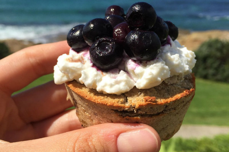 Vanilla Blueberry Protein Muffins