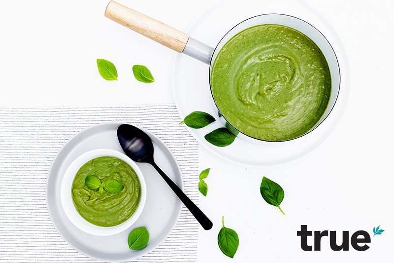 Basil and Zuchinni Soup 